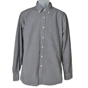 Uniqlo Extra Fine Cotton Broadcloth Checkered Long-Sleeve‎ Shirt Mens Large